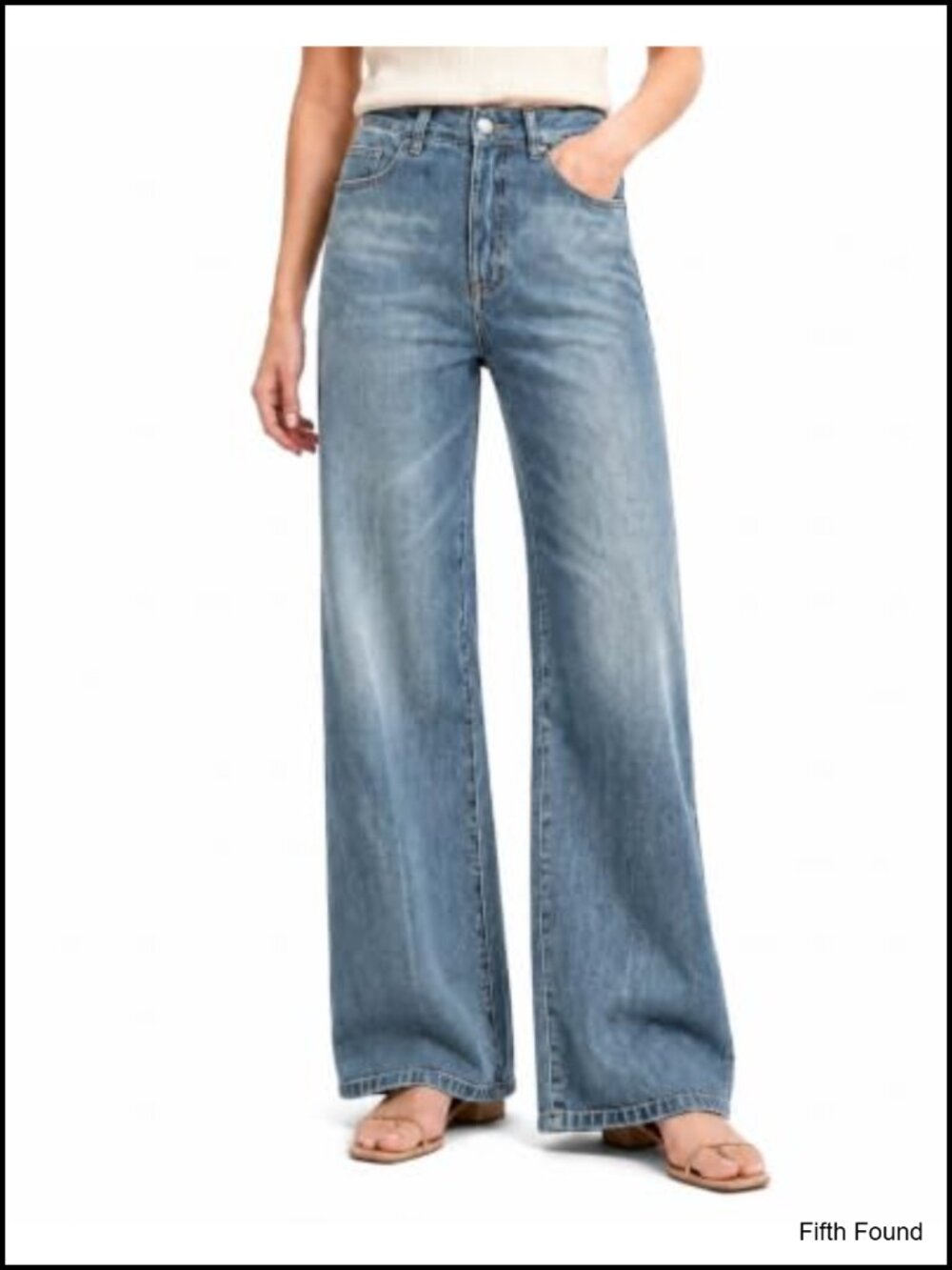 High Waisted Wide Leg Jeans Stretchy Denim Loose Fit Baggy Straight Leg Pants